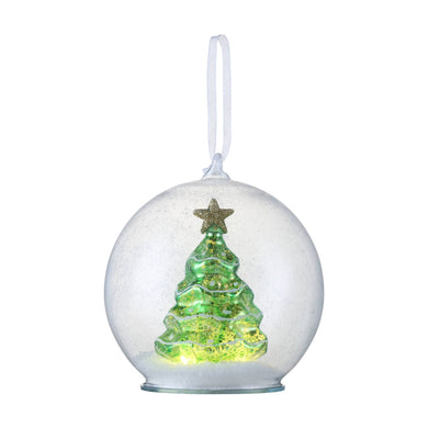 90th Anniversary Glass with Gree Tree Ornament