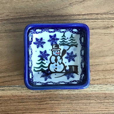 Andy snowman square sauce bowl small