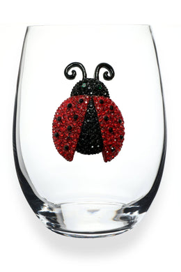 LadyBug Stemless Wine Glass