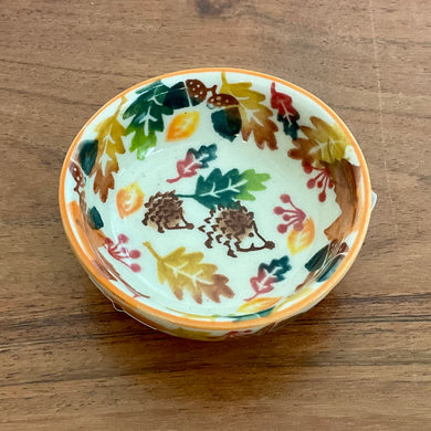 Hedgehog and Leaves Small Dip Bowl