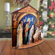 The Birth of Jesus Nativity Scene Village by G. Debrekht: Small 7 x 9 inches