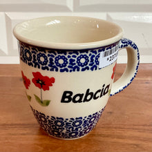 Babcia Red Flower Mug