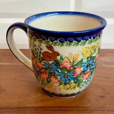 Kalich Brown Bunny with Colorful Floral 12oz Mug