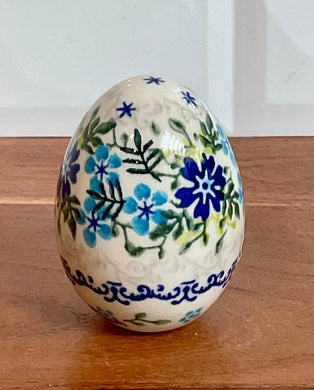 Blue Garden Dream Ceramic Egg