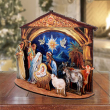 The Birth of Jesus Nativity Scene Village by G. Debrekht: Small 7 x 9 inches