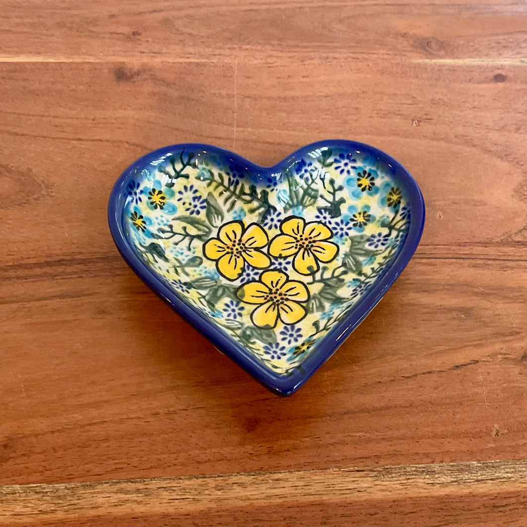 Yellow Afternoon Garden Heart Tray