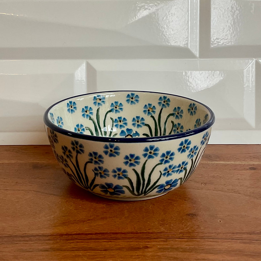 Blue Daises 5in Bowl