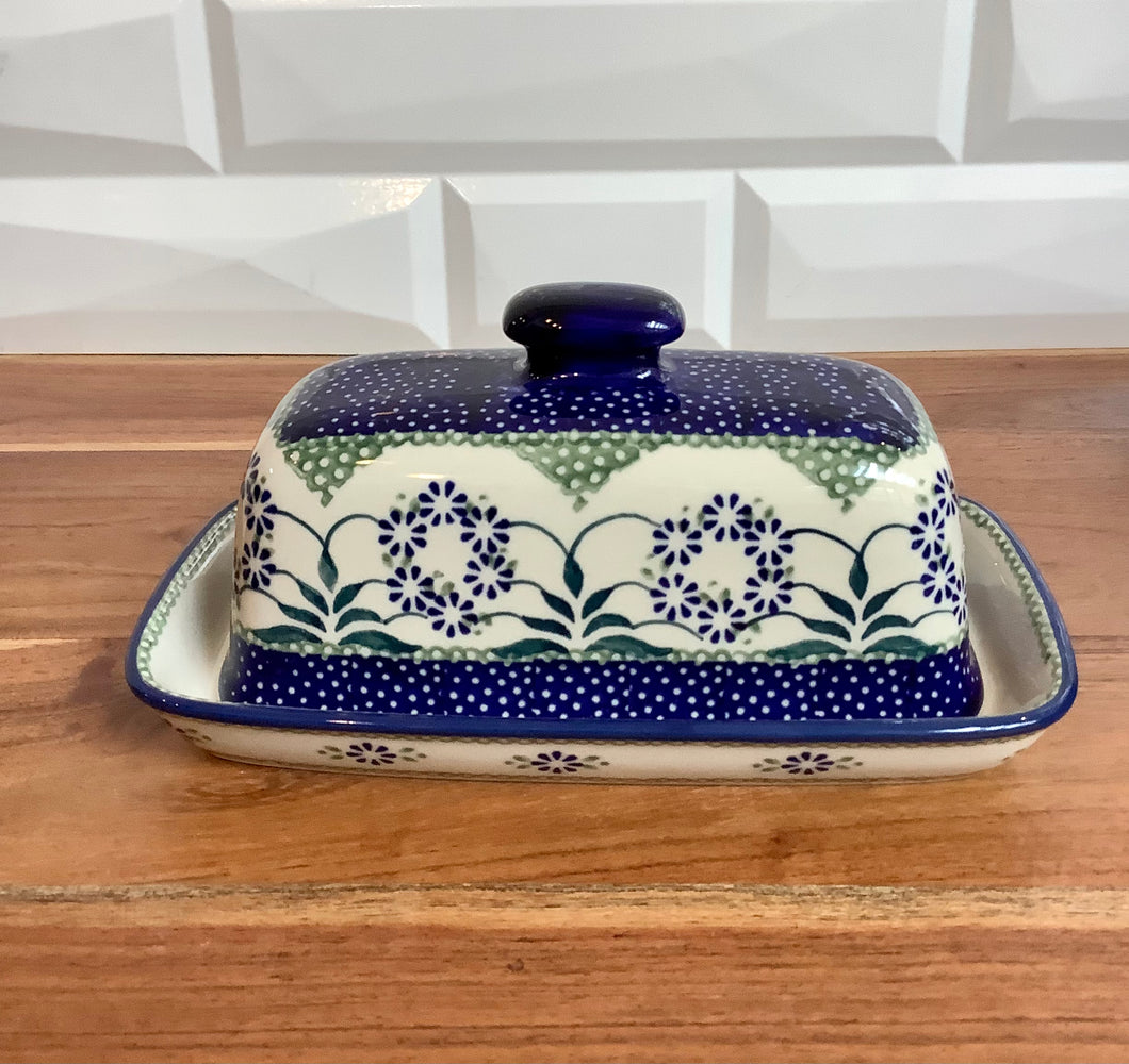 Forget Me Not Butter Dish