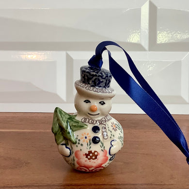 Sweet Pea Snowman Ornament