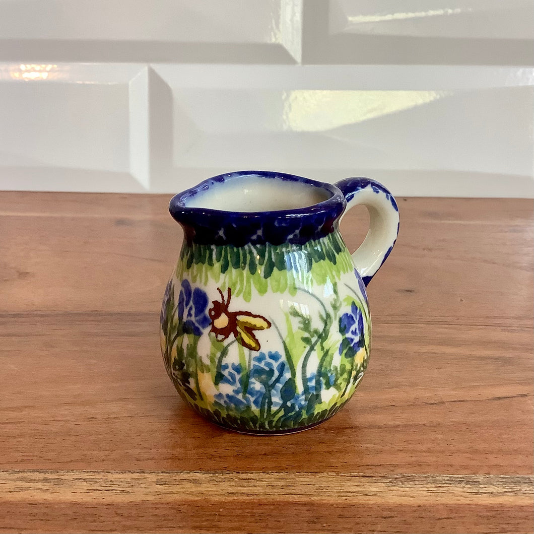 Kalich Bee and Blue Flower Mini Pitcher
