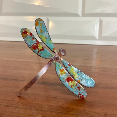 Turquoise Medium Copper Dragonfly