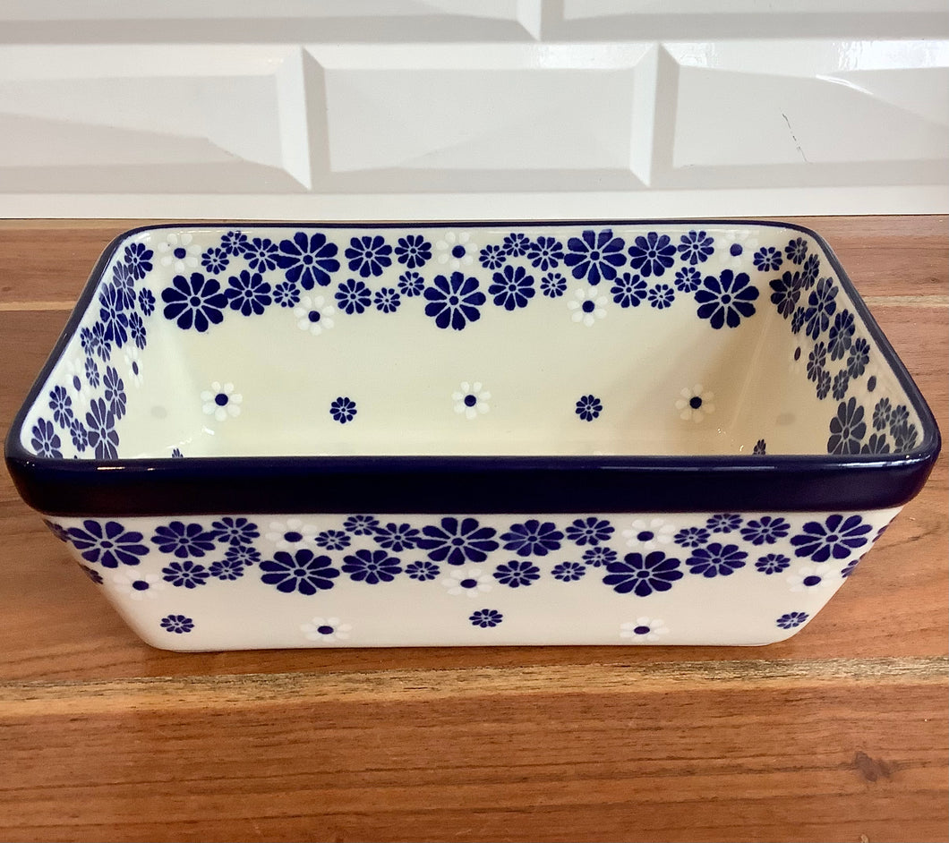 Blue and White Flowers Loaf Pan