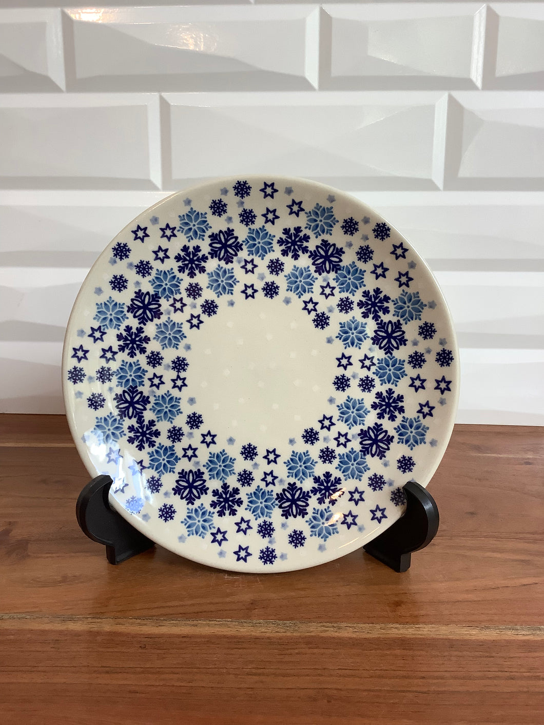 8.5in Snowflake Blues Plate