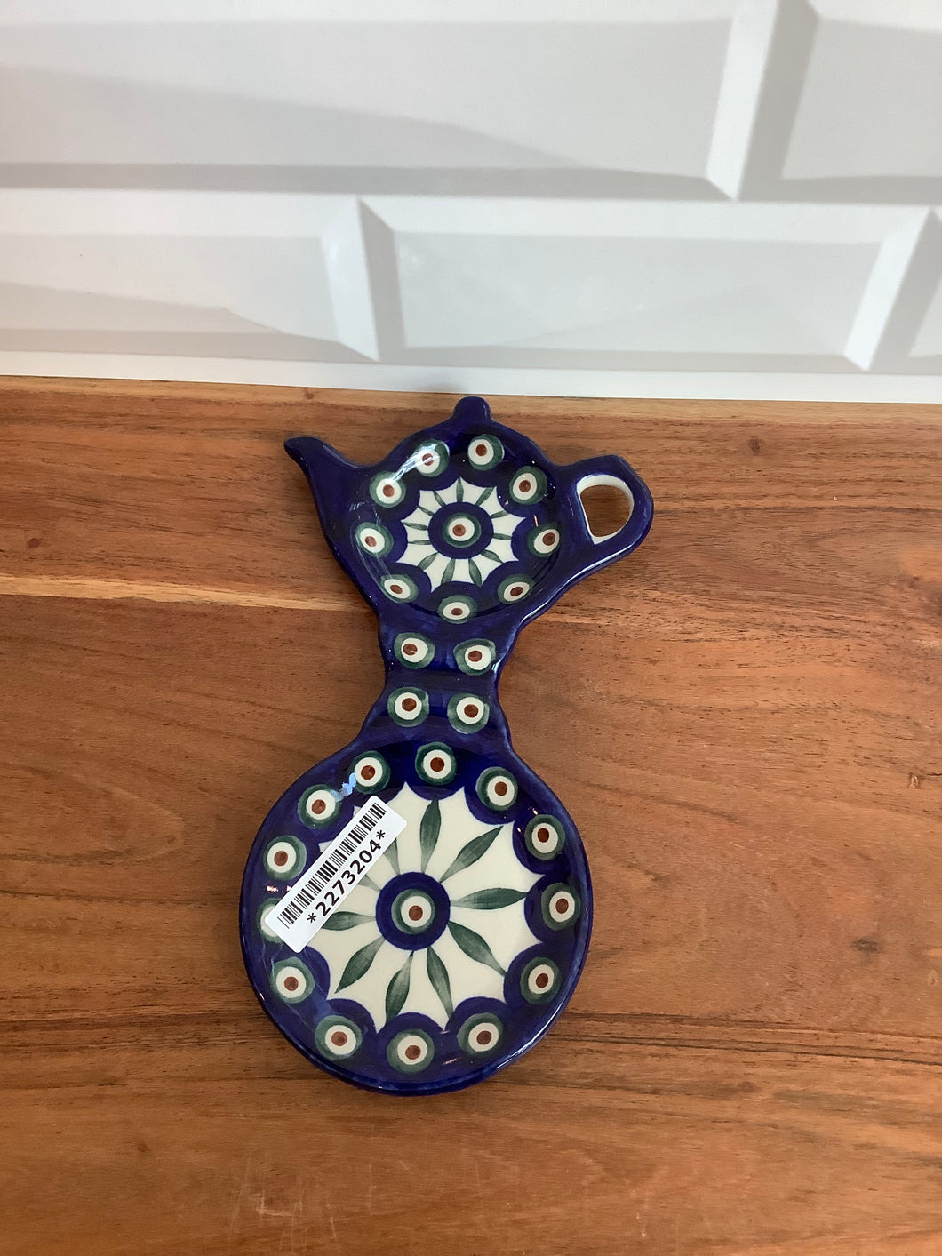 Peacock Teabag Holder/Coaster combo