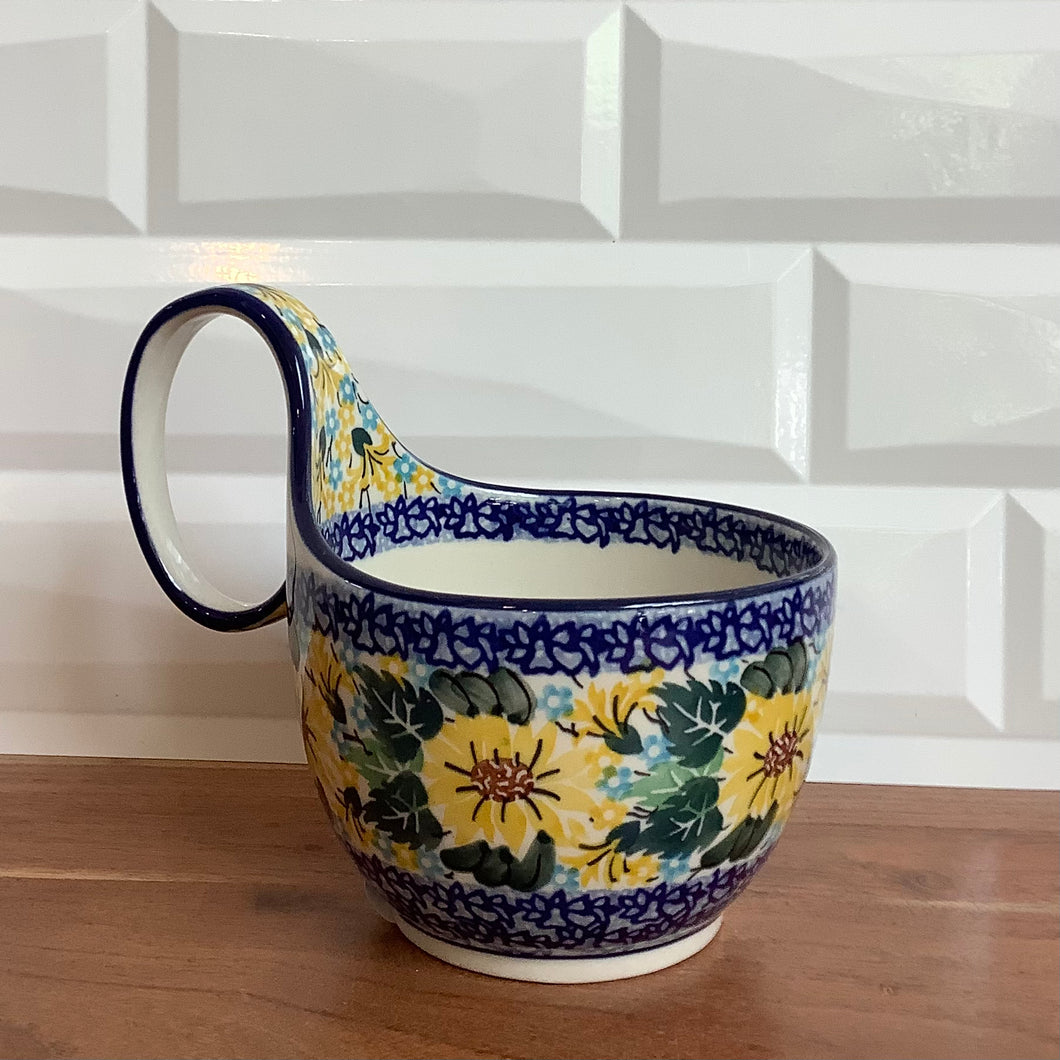 Unikat Big Yellow Flower Soup Mug