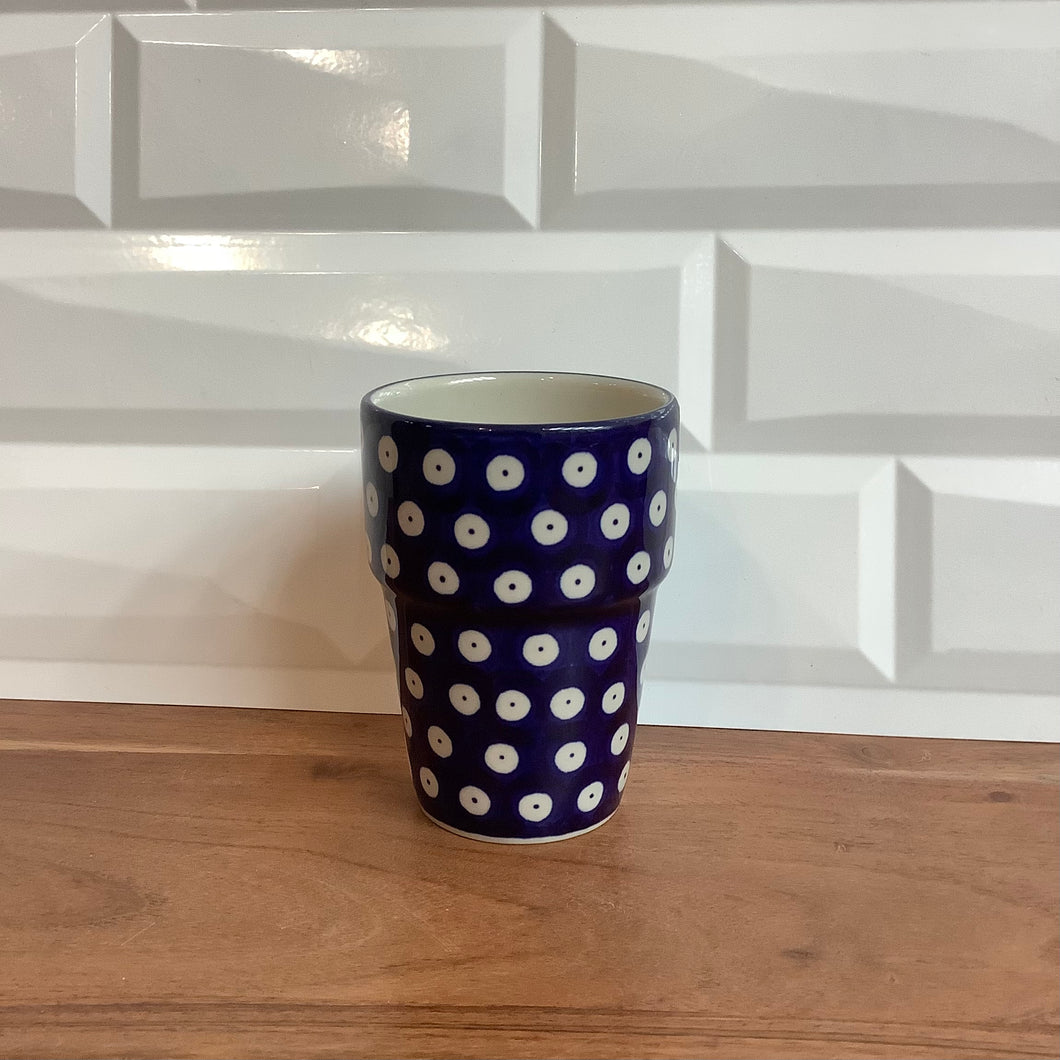 Blue with White Dot Cup