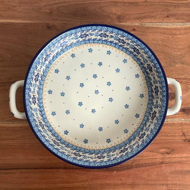 Winter sky Round Baker with handles