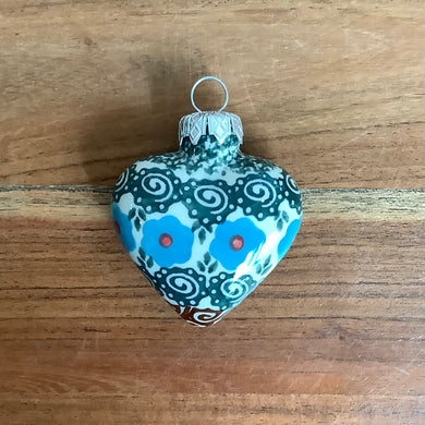 Teal Heart Ornament