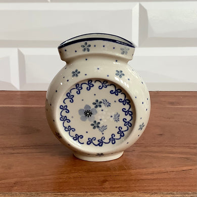 Blue grey and white Vase