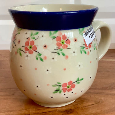 White and Red Flowers 16oz Mug