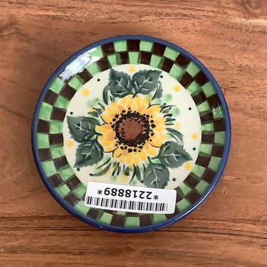 Unikat Sunflower with Checkers Coaster