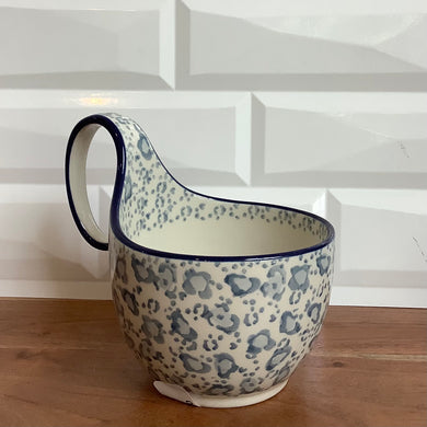 Light Blue Lepard Soup Mug