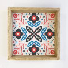Nordic Square 3 - Beautiful Pattern Canvas Art - Framed Art: 6x6" Mini Canvas Art with Wood Box Frame