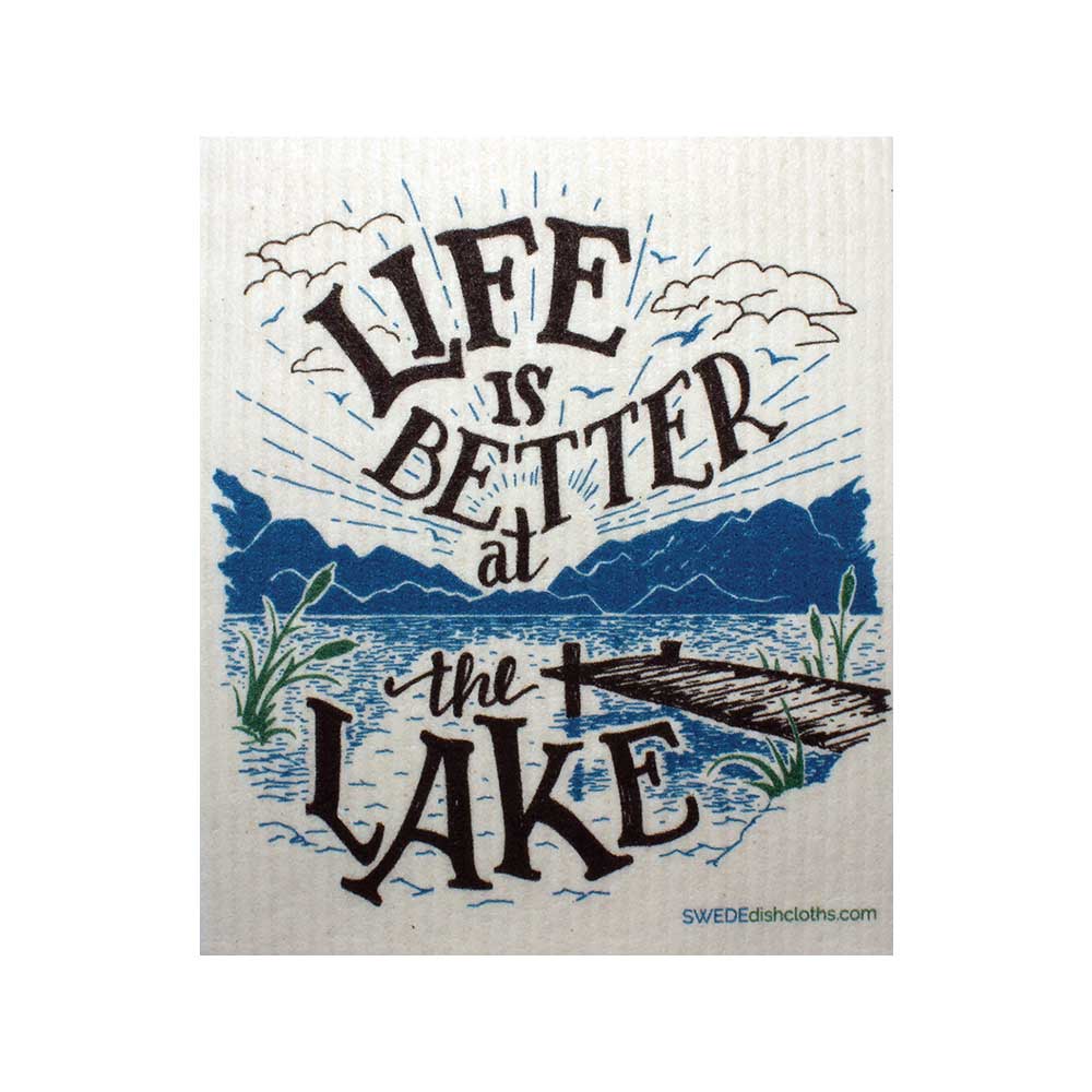 Swedish Dishcloth Life is Better at the Lake Spongecloth