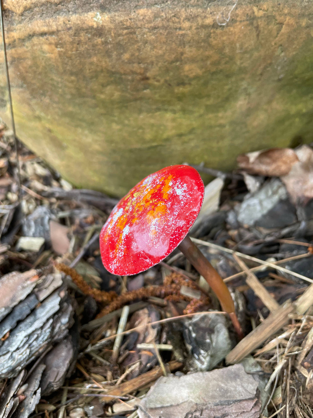 Copper Enamel Mushrooms - Small: Red