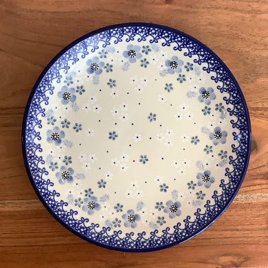 Blue gray and white Salad Plate