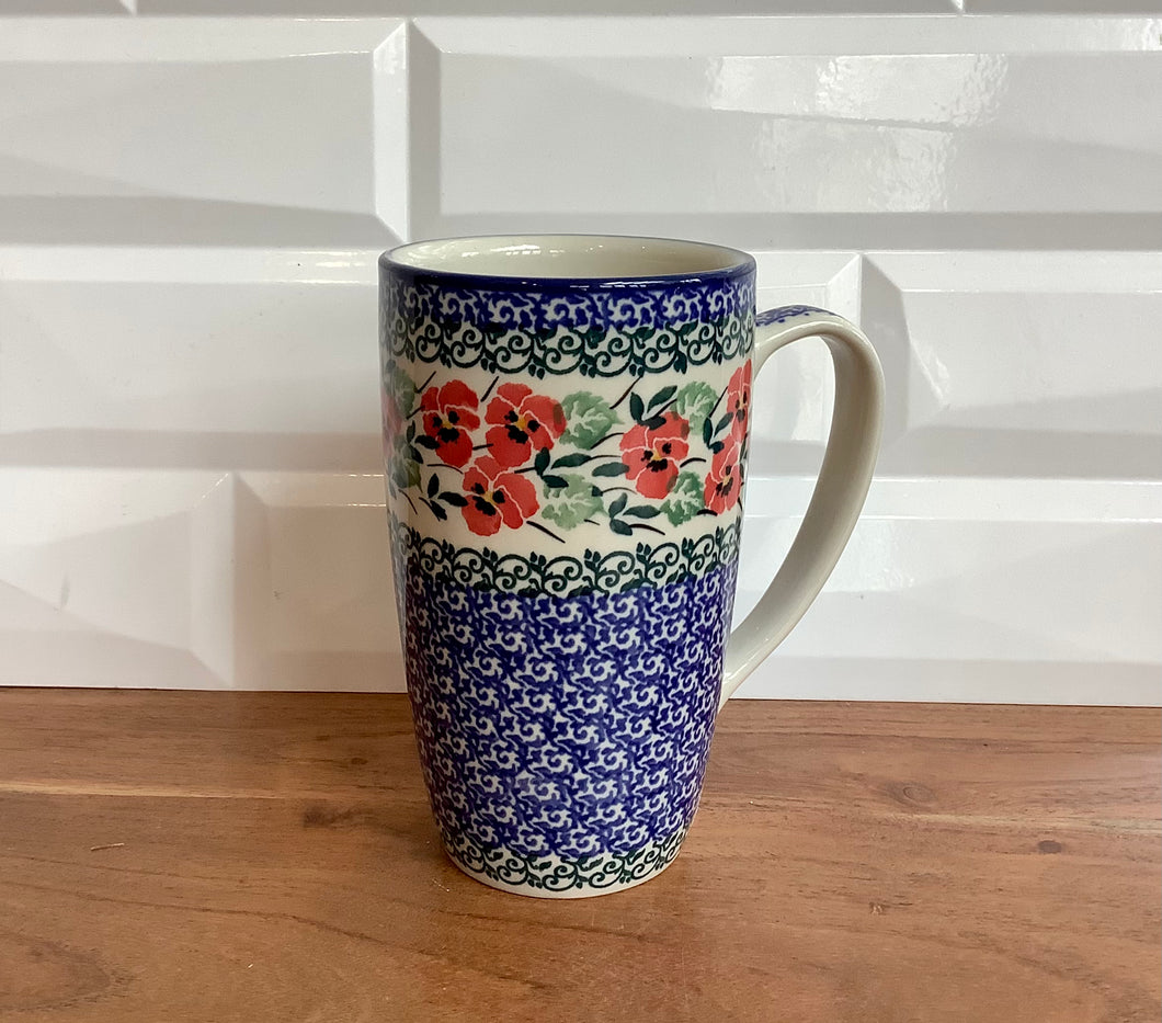 Magenta Flower Latte Mug