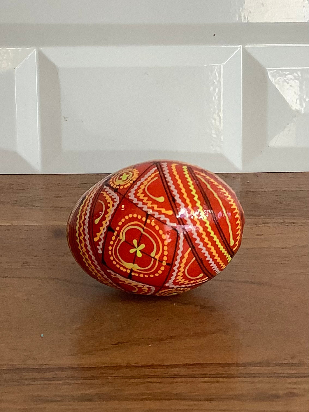 Orange 2.5in Wooden Egg