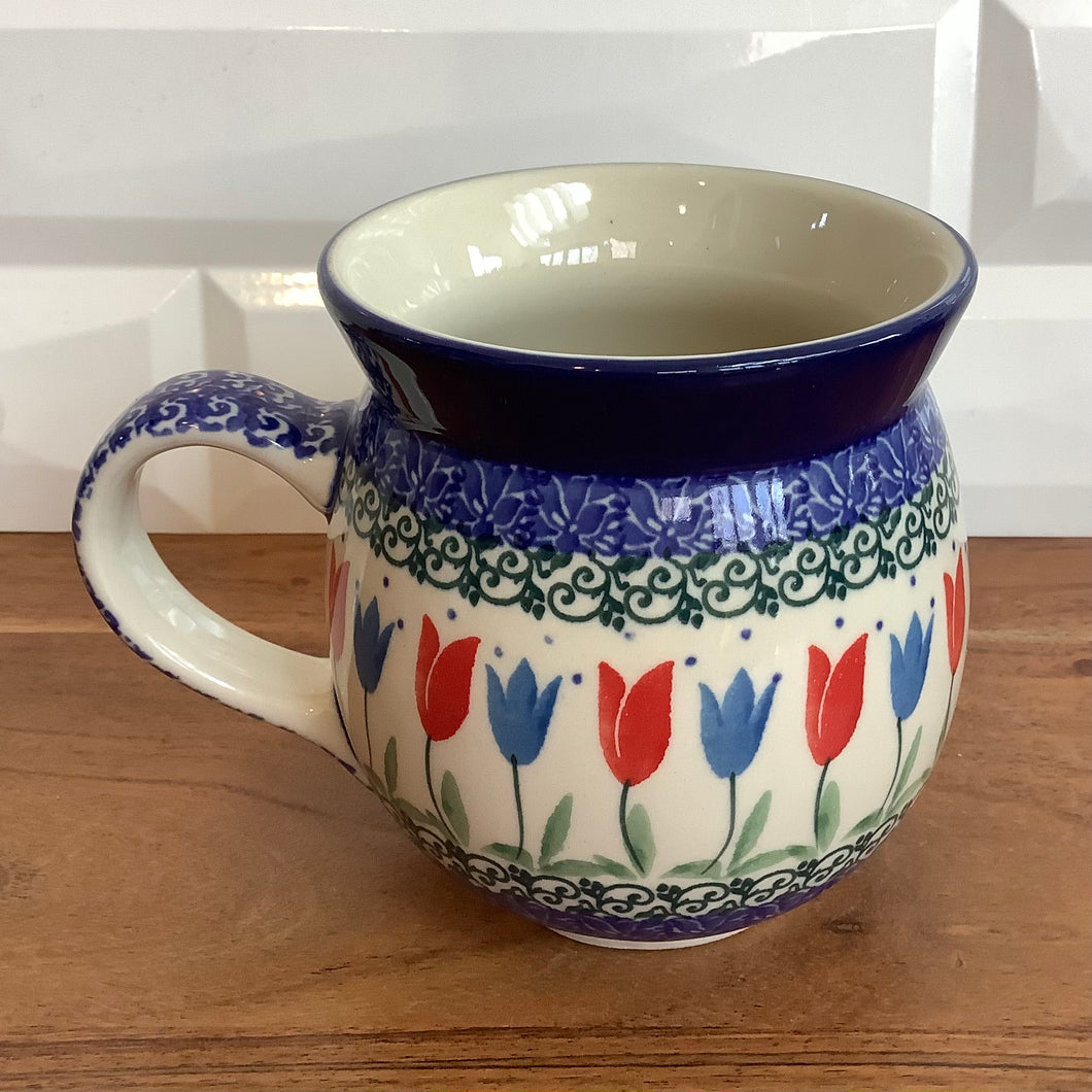 Tulip blue and red 16oz Bubble Mug